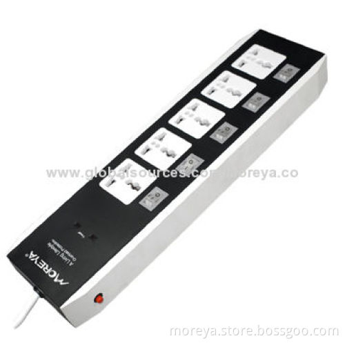 Universal Standard Power Strip with 5 Individual Outlet, Extension Cord, Overload Protection